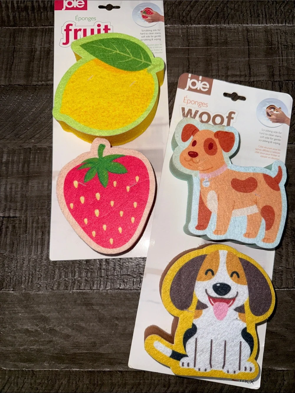 Joie Kitchen Sponges - Fruit & Dog Shapes